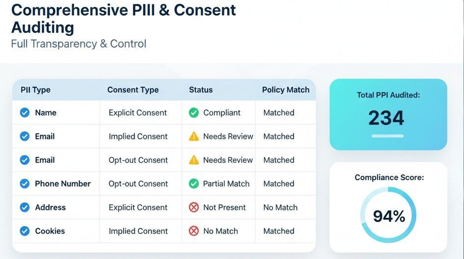 Product Update: Comprehensive PII & Consent Auditing — Full-Spectrum Visibility for DPDP Compliance